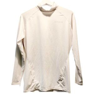 Tesla Mock Long-Sleeved Sportswear Athletic White Shirt Top Size X-Small